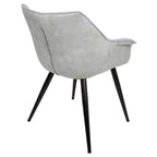 Lot de 2 chaises d'appoint contemporaines Wrangler gris clair - Lumisource : revêtement en suédine, pieds en métal, coussins attachés