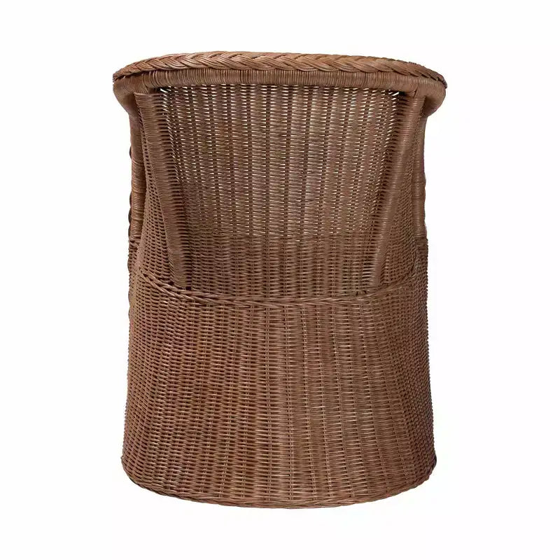 Chaise avec accoudoirs en rotin tressé Peanut Brown bali & pari Memphis