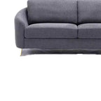 Canapé Yuina 203 cm en lin gris - Acme Furniture : pieds en métal chromé, assise à ressorts ensachés, cadre en bois