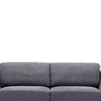 Canapé Yuina 203 cm en lin gris - Acme Furniture : pieds en métal chromé, assise à ressorts ensachés, cadre en bois