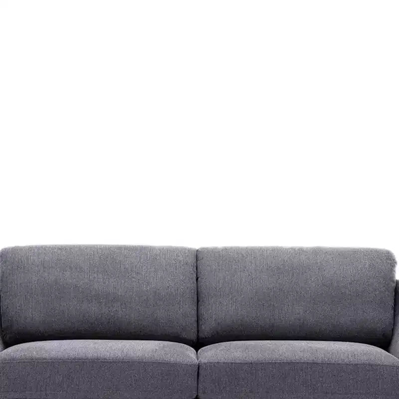 Canapé Yuina 203 cm en lin gris - Acme Furniture : pieds en métal chromé, assise à ressorts ensachés, cadre en bois