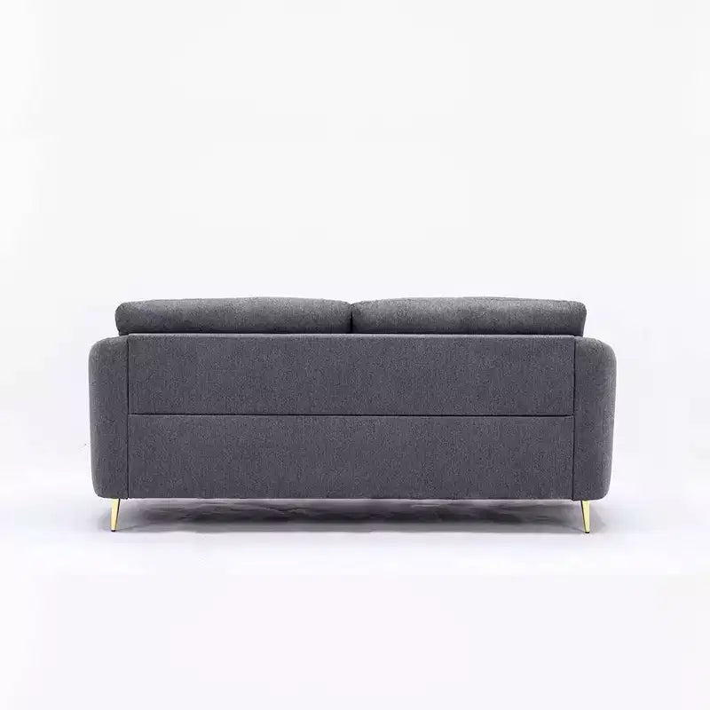Canapé Yuina 203 cm en lin gris - Acme Furniture : pieds en métal chromé, assise à ressorts ensachés, cadre en bois