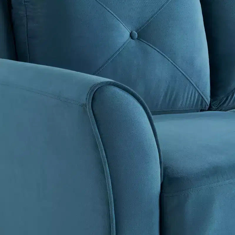 Lifestyle Solutions Canapé Harper Velours Bleu