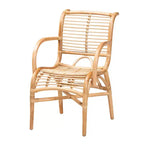 bali & pari Fauteuil de salon en rotin naturel Seminyak Marron naturel : Accent en osier d'intérieur, Sans pivot
