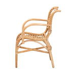 bali & pari Fauteuil de salon en rotin naturel Seminyak Marron naturel : Accent en osier d'intérieur, Sans pivot