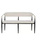 Christopher Knight Home Piper Modern Iron Frame Upholstered 55" Loveseat with Open Curved Back Black/Gold Boucle