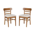 Linon Set of 2 Tuttle Chairs Brown Gray
