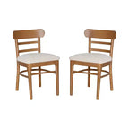 Linon Set of 2 Tuttle Chairs Brown Gray