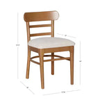 Linon Lot de 2 Chaises Tuttle Marron Gris