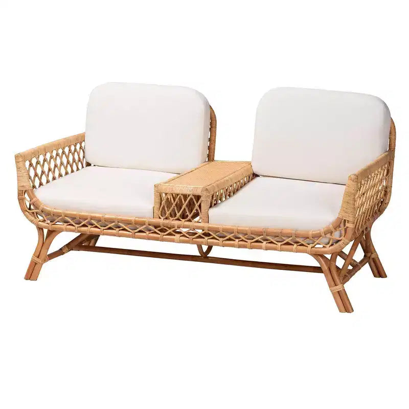 Bali & Pari Canapé Tête-à-Tête en Rotin Naturel Pakis
