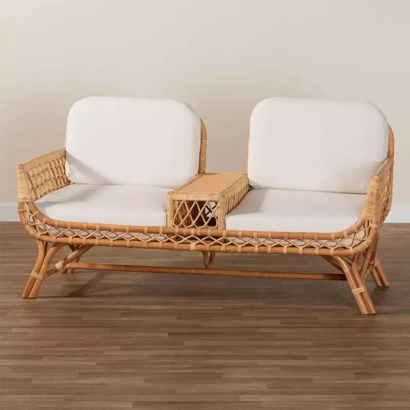 Bali & Pari Canapé Tête-à-Tête en Rotin Naturel Pakis