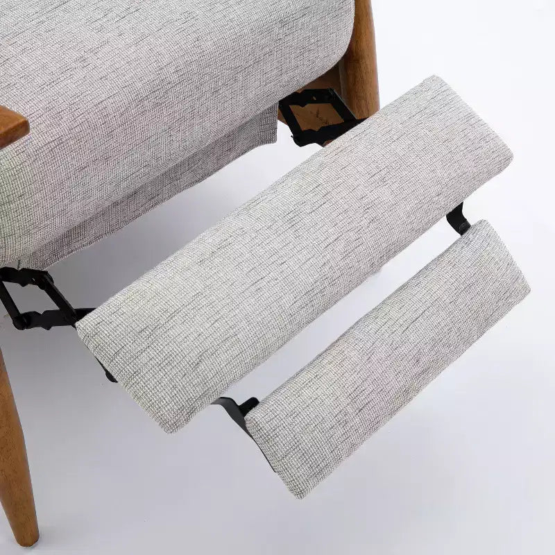 Fauteuil inclinable à dossier basculant Comfort Pointe Terni Sea Oat : Polyester rembourré, cadre en bois, remplissage en mousse