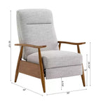 Fauteuil inclinable à dossier basculant Comfort Pointe Terni Sea Oat : Polyester rembourré, cadre en bois, remplissage en mousse