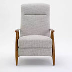 Fauteuil inclinable à dossier basculant Comfort Pointe Terni Sea Oat : Polyester rembourré, cadre en bois, remplissage en mousse