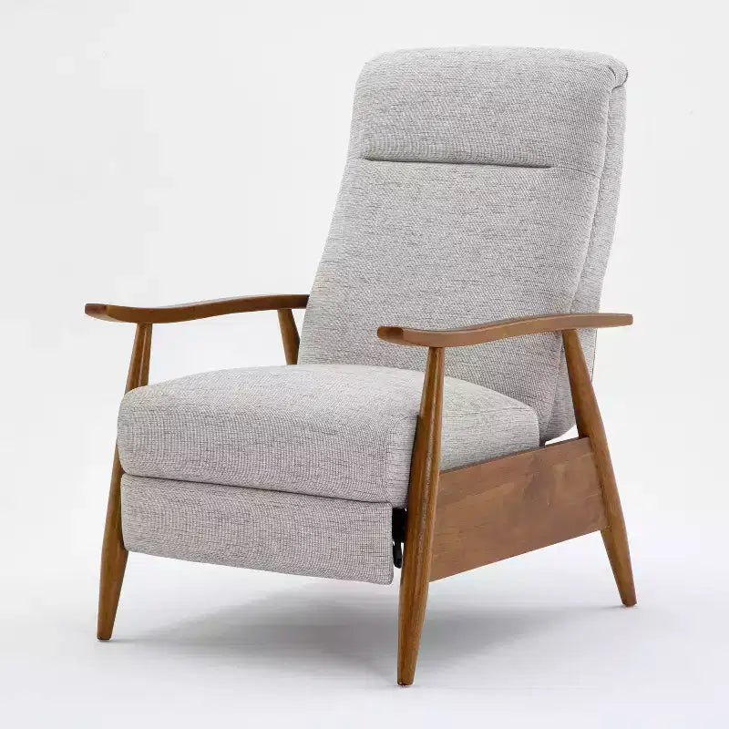 Fauteuil inclinable à dossier basculant Comfort Pointe Terni Sea Oat : Polyester rembourré, cadre en bois, remplissage en mousse