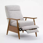 Fauteuil inclinable à dossier basculant Comfort Pointe Terni Sea Oat : Polyester rembourré, cadre en bois, remplissage en mousse