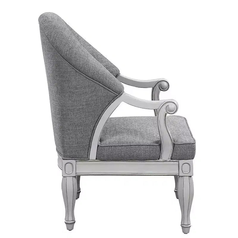 Fauteuil d'appoint Florian 78 cm : capitonné, revêtement coton, aucun assemblage requis - Acme Furniture
