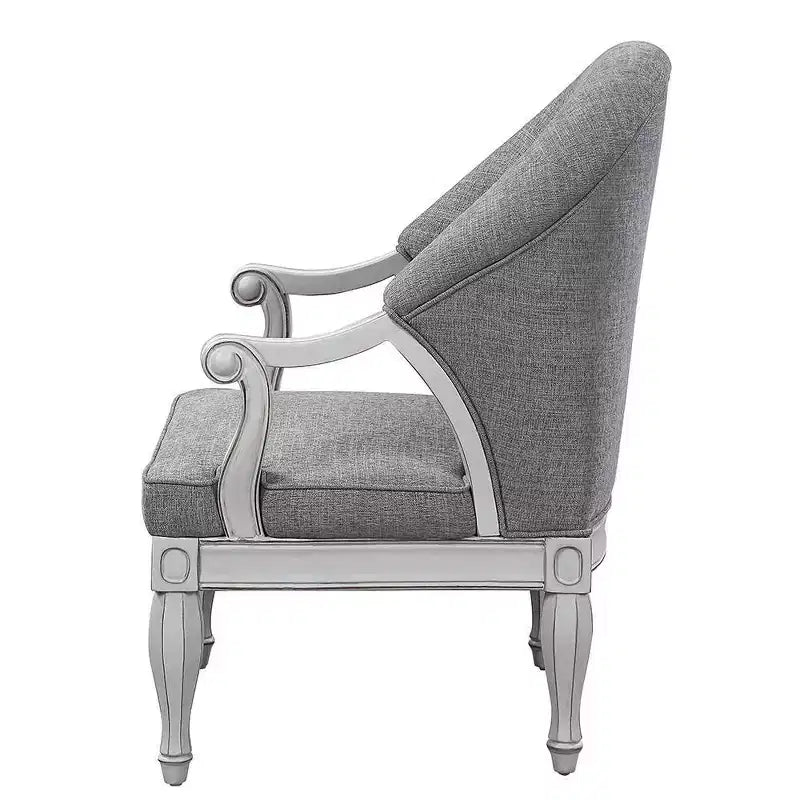 Fauteuil d'appoint Florian 78 cm : capitonné, revêtement coton, aucun assemblage requis - Acme Furniture