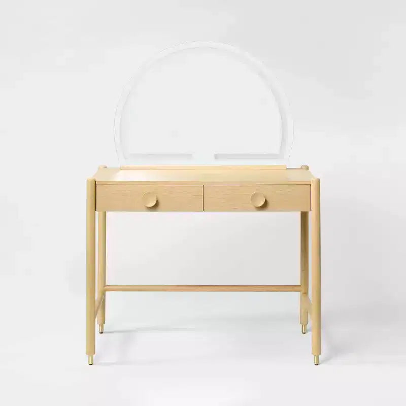 Coiffeuse avec miroir lumineux, tiroirs de rangement et multiprise - Threshold™ conçu avec Studio McGee