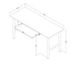 Commode South Shore Tassio 5 tiroirs : Glissières métalliques, surface stratifiée, cadre en panneaux de particules, 123,8 cm H