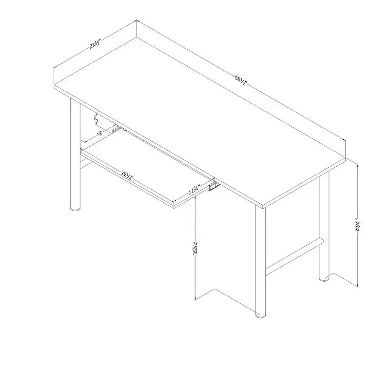 Commode South Shore Tassio 5 tiroirs : Glissières métalliques, surface stratifiée, cadre en panneaux de particules, 123,8 cm H