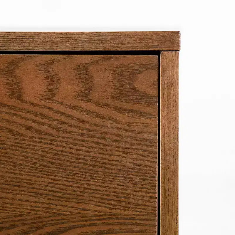 HOMES: Inside + Out Commode et miroir 6 tiroirs Riverstone Mid-Century Modern 2 pièces avec système anti-basculement Interlock, couleur noyer