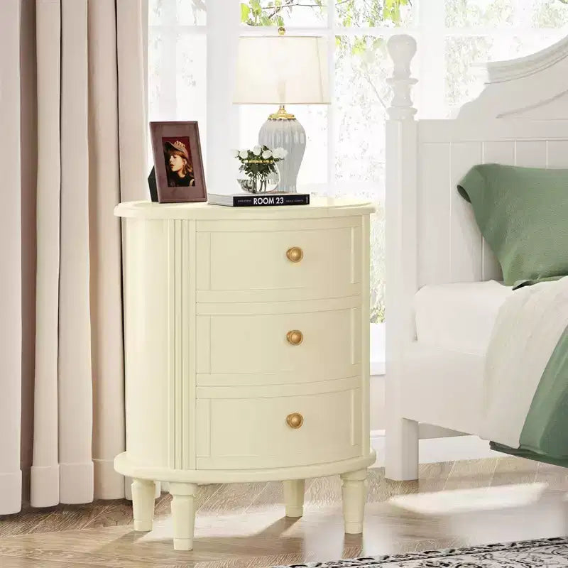LITTLE TREE 3 Drawer Fully Assembled Nightstand White