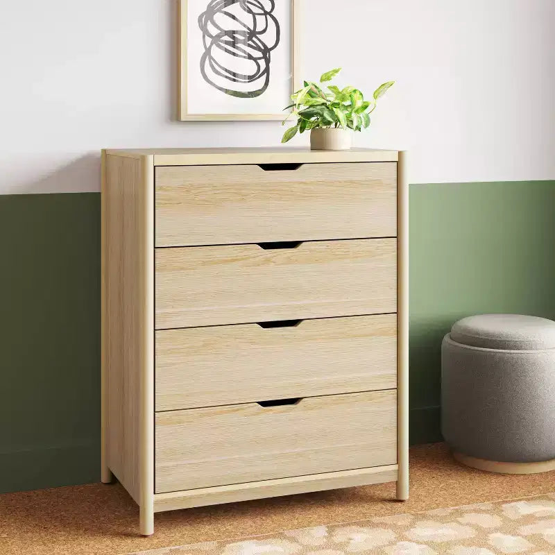 Commode scandinave 4 tiroirs naturelle - Room Essentials™
