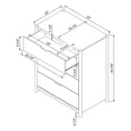 Commode scandinave 4 tiroirs naturelle - Room Essentials™