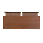 Commode à 6 tiroirs Powell Pensy en bois massif de style moderne Mid-Century, finition noyer : Rangement pour chambre à coucher, cadre en pin, glissières en métal