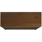 Commode à 6 tiroirs Powell Pensy en bois massif de style moderne Mid-Century, finition noyer : Rangement pour chambre à coucher, cadre en pin, glissières en métal
