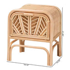 bali & pari Carabella Table de Chevet 1 Tiroir en Rotin Naturel: Fait Main, Design Bohème, Rangement Sécurisé