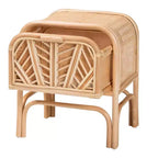 bali & pari Carabella Table de Chevet 1 Tiroir en Rotin Naturel: Fait Main, Design Bohème, Rangement Sécurisé