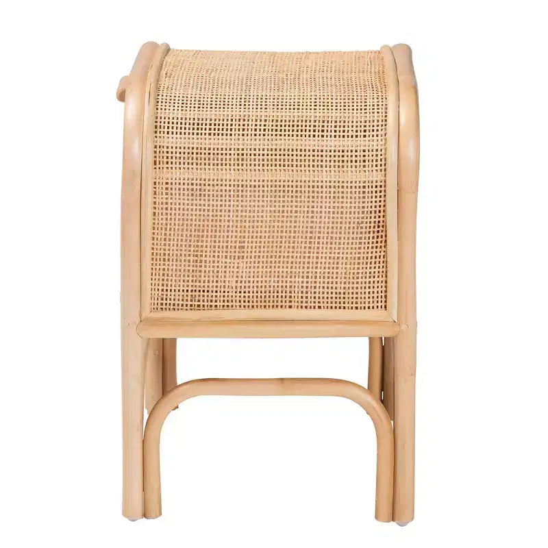 bali & pari Carabella Table de Chevet 1 Tiroir en Rotin Naturel: Fait Main, Design Bohème, Rangement Sécurisé