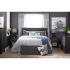 South Shore Fusion 6 Drawer Double Dresser Gray Oak: Laminated Particle Board, Anti-Tip, 5-Year Warranty