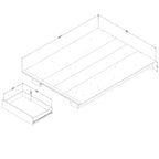 Commode double 6 tiroirs South Shore Fusion Chêne gris : Panneaux de particules stratifiés, Dispositif anti-basculement, Garantie 5 ans
