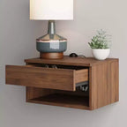 Nathan James Lot de 2 tables de chevet murales Jackson Noyer
