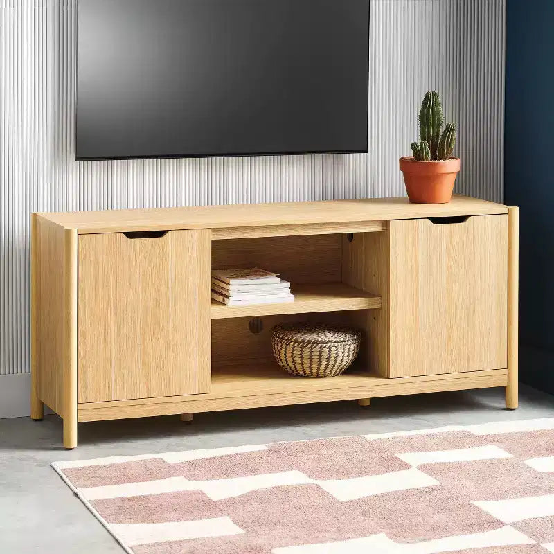 Meuble TV Scandi Media pour téléviseurs jusqu'à 59", naturel - Room Essentials™