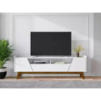 Meuble TV Marcus Mid-Century Modern 4 étagères pour téléviseurs jusqu'à 70", meuble de divertissement, console multimédia - Manhattan Comfort