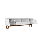 Meuble TV Marcus Mid-Century Modern 4 étagères pour téléviseurs jusqu'à 70", meuble de divertissement, console multimédia - Manhattan Comfort