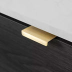 Meuble TV South Shore Hype pour téléviseurs jusqu'à 75", chêne gris/faux marbre de Carrare : Panneau de particules stratifié, étagères de rangement