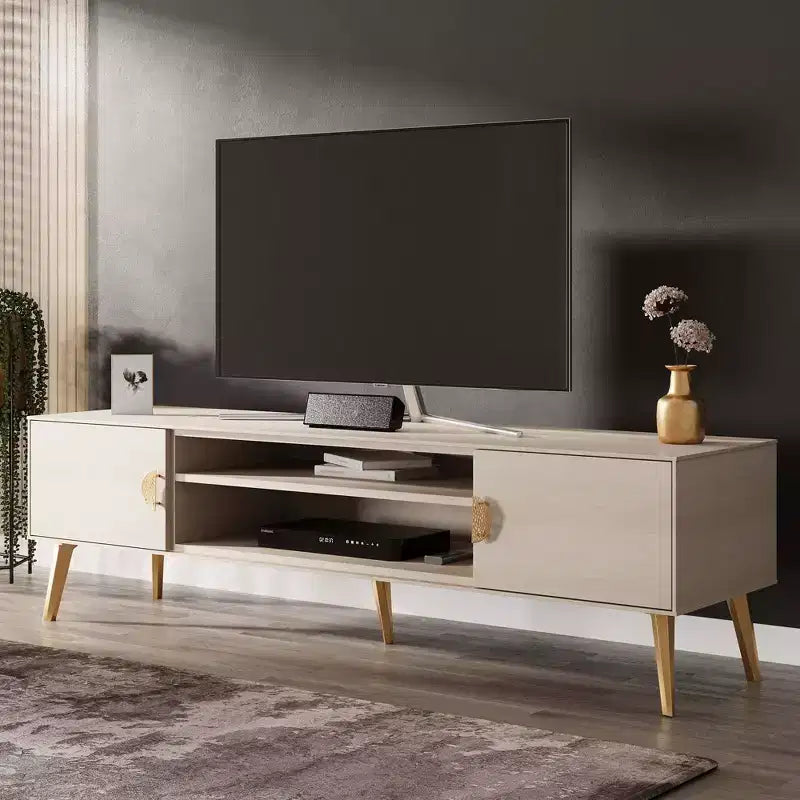 Meuble TV Manhattan Comfort 70,9" Haley pour téléviseurs jusqu'à 55" Blanc