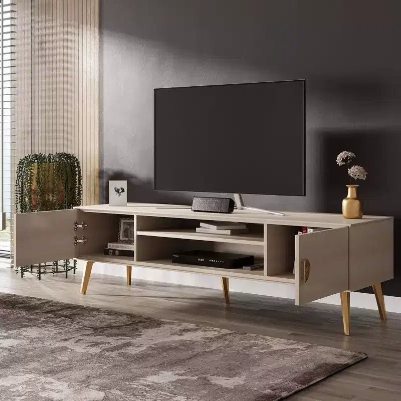 Meuble TV Manhattan Comfort 70,9" Haley pour téléviseurs jusqu'à 55" Blanc