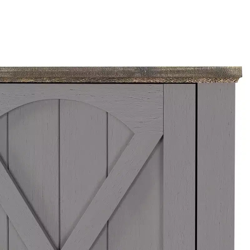 Meuble TV de style ferme pour téléviseurs jusqu'à 70'' avec foyer électrique et placards de rangement - Festivo