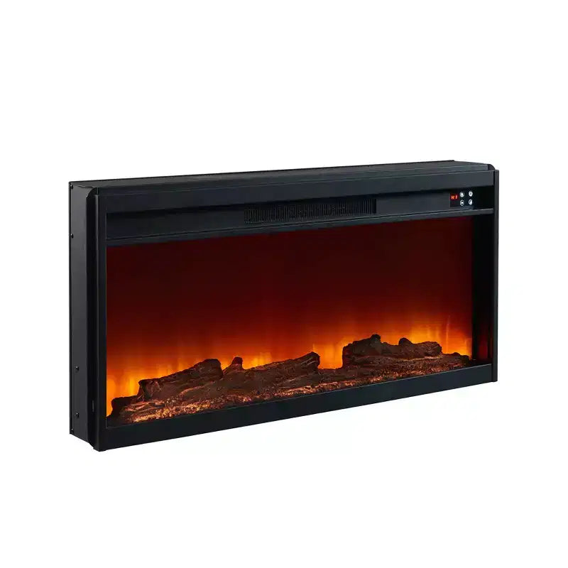 Meuble TV Festivo Farmhouse 70" pour téléviseurs jusqu'à 80" avec cheminée, gris