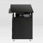 Bureau d'ordinateur complet avec rangement espresso - Techni Mobili : Meuble de bureau en MDF, tiroir pour clavier
