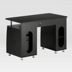 Bureau d'ordinateur complet avec rangement espresso - Techni Mobili : Meuble de bureau en MDF, tiroir pour clavier