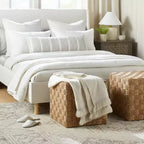 Lynwood Cube en osier damier Naturals - Threshold™ conçu avec Studio McGee