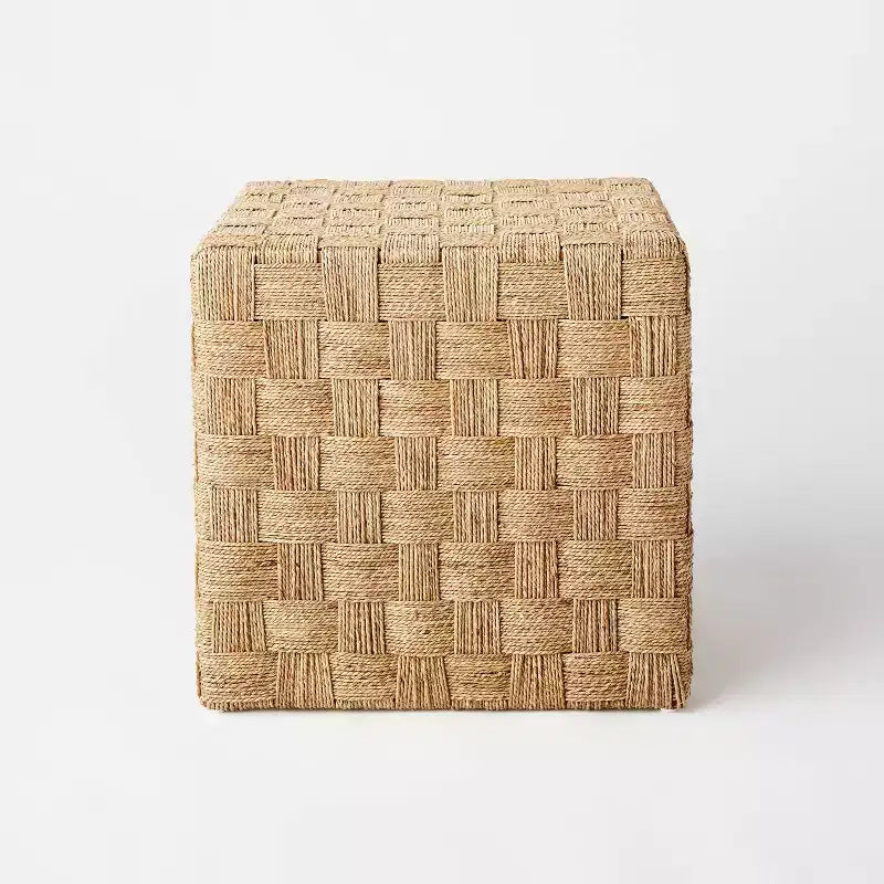 Lynwood Cube en osier damier Naturals - Threshold™ conçu avec Studio McGee