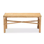 Banc d'appoint Cacaban en rotin naturel/marron - bali & pari : Fabriqué à la main, mobilier d'intérieur, banc d'entrée